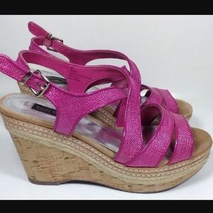 White House Black Market pink wedges